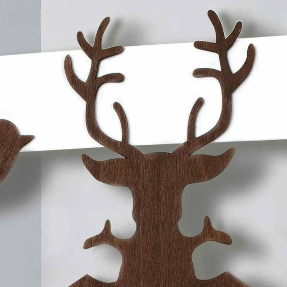 Viadurini Time Design Wanduhren-Modernes Design Wanduhr in dunkel und weiß verziertem Holz - Märchen