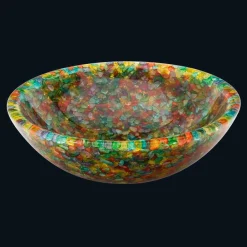 Viadurini Bathroom Harzwaschbecken-Modernes Design-Aufsatzwaschbecken aus künstlichem Harz und Quarz Nita