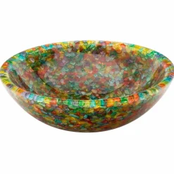 Viadurini Bathroom Harzwaschbecken-Modernes Design-Aufsatzwaschbecken aus künstlichem Harz und Quarz Nita