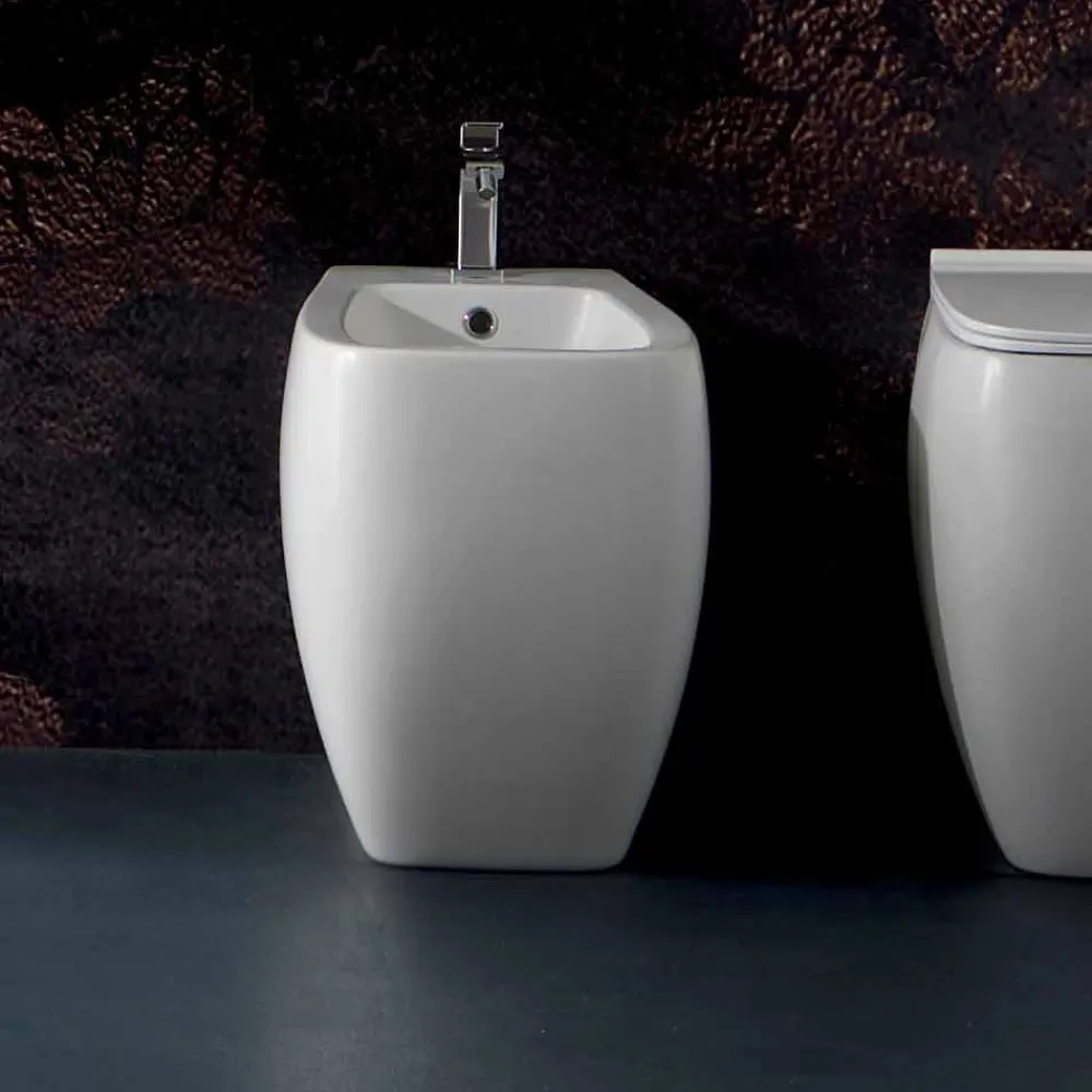 Viadurini Bathroom Bidet-Modernes Design-Bidet aus weißer Keramik, Gais, hergestellt in Italien