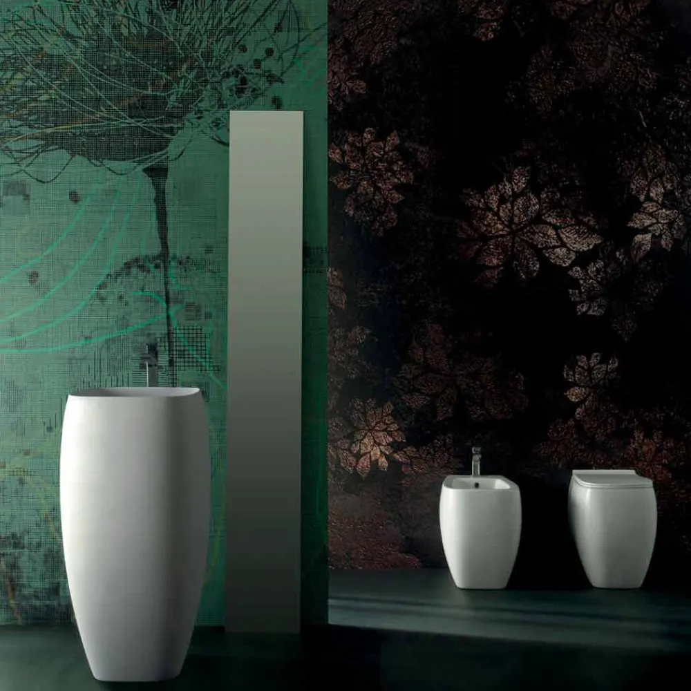 Viadurini Bathroom Bidet-Modernes Design-Bidet aus weißer Keramik, Gais, hergestellt in Italien