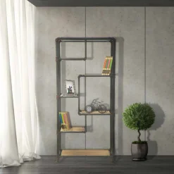 Viadurini Living Moderne Design Bücherregale-Modernes Design-Bodenregal aus MDF und Metall - Merve