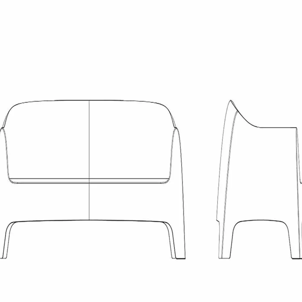 Vondom Gartensofas-Modernes Design-Outdoor-Sofa Solid von aus Polypropylen, 4 Stück