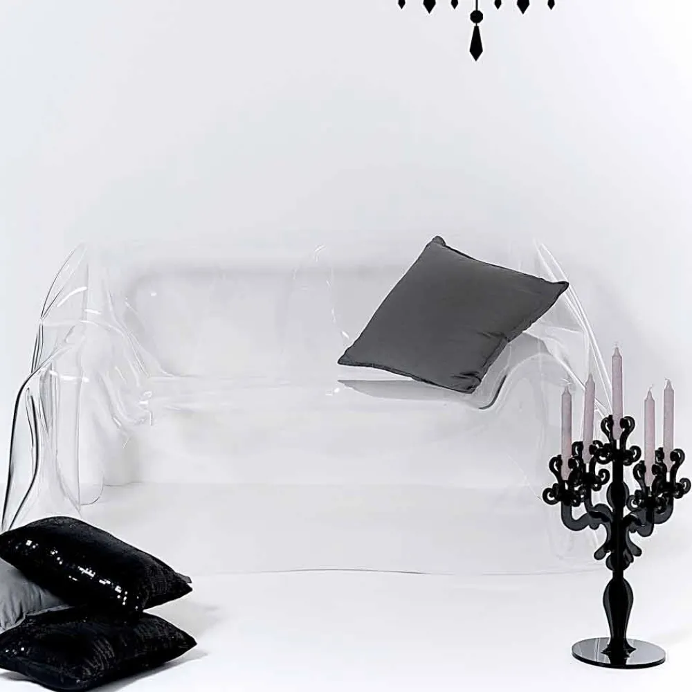 Viadurini Italian Sofas Moderne Sofas-Modernes Design-Sofa aus transparentem Plexiglas von Jolly, hergestellt in Italien