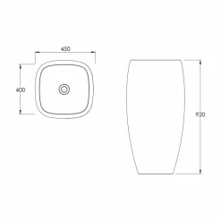 Viadurini Bathroom Keramikwaschbecken-Modernes Design-Waschbecken aus Keramik, Gais, Made in Italy