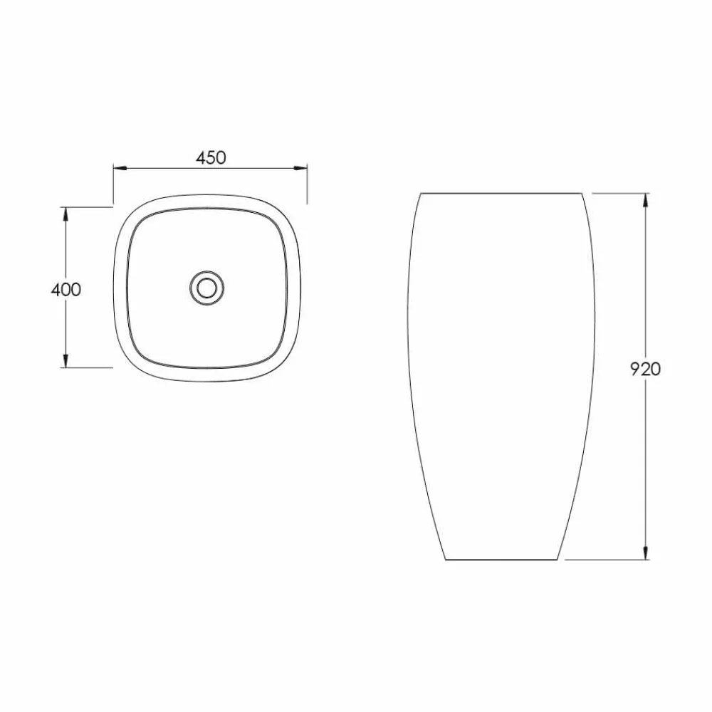 Viadurini Bathroom Keramikwaschbecken-Modernes Design-Waschbecken aus Keramik, Gais, Made in Italy