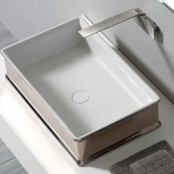 Viadurini Bathroom Farbige Waschbecken-Modernes dontem Aufsatzwaschbecken aus Keramik made in Italy Debora