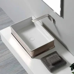 Viadurini Bathroom Farbige Waschbecken-Modernes dontem Aufsatzwaschbecken aus Keramik made in Italy Debora