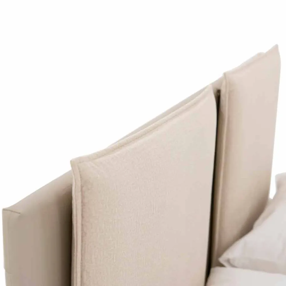 Viadurini Night Design Maßgeschneiderte Möbel|Polsterbetten-Modernes Doppelbett aus Kunstleder und Stoff Made in Italy - Zeldo