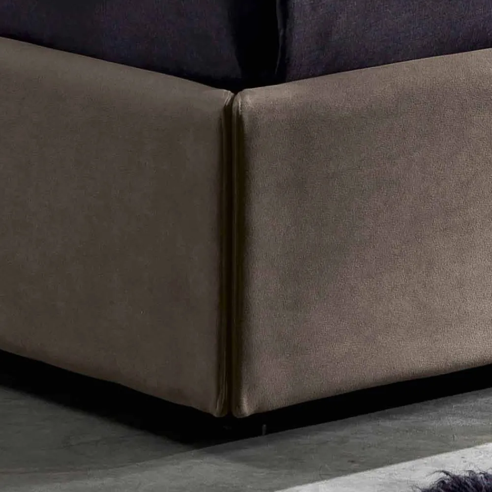 Viadurini Night Design Polsterbetten-Modernes Doppelbett mit Aufbewahrungsbox 160x190/200cm Gin