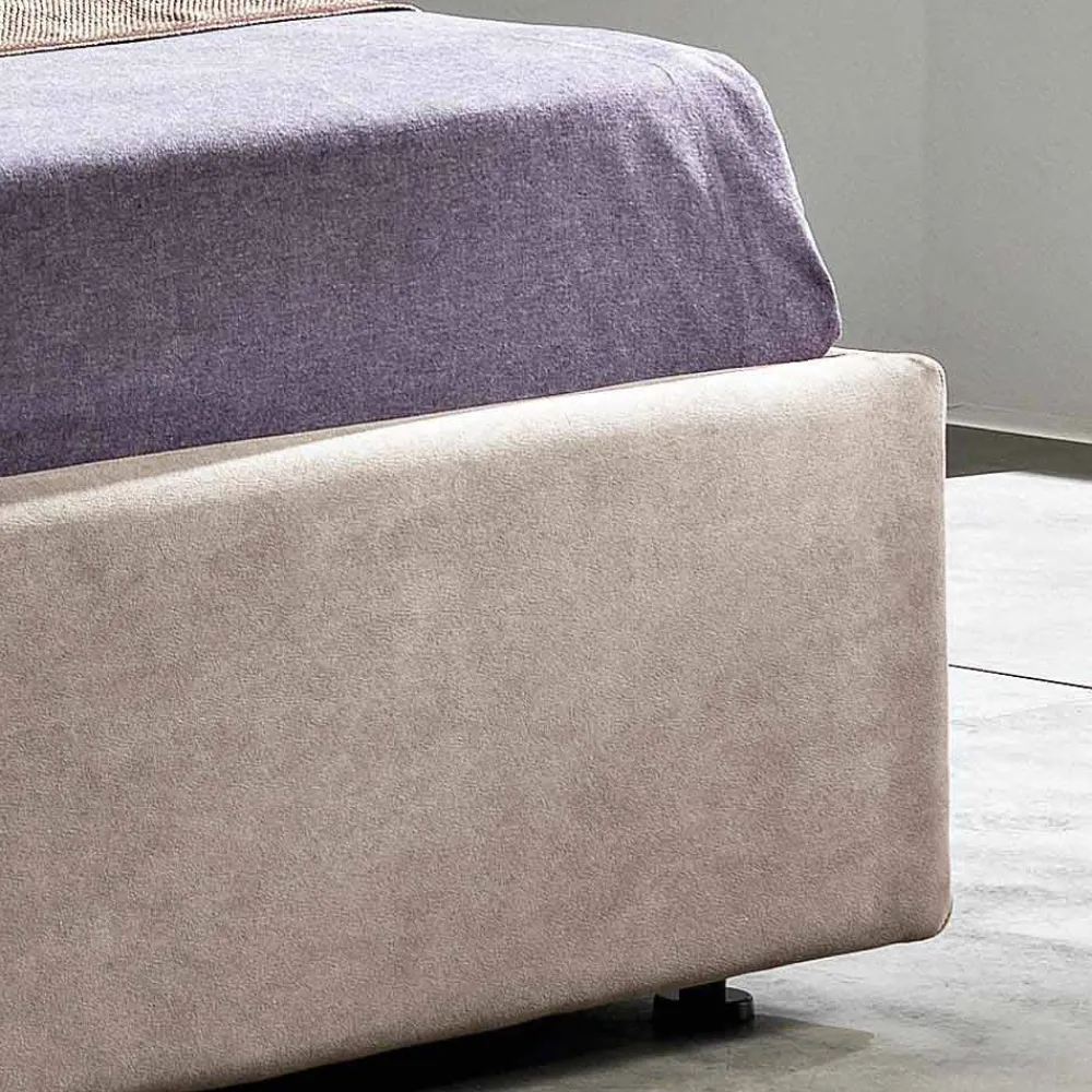 Viadurini Night Design Polsterbetten-Modernes Doppelbett mit Aufbewahrungsbox 160x190/200cm Gin