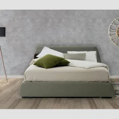 Viadurini Night Design Maßgeschneiderte Möbel|Polsterbetten-Modernes Doppelbett mit Box aus Stoff oder Kunstleder Made in Italy - Minerva