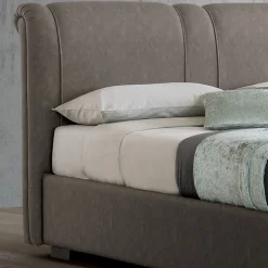 Viadurini Night Design Maßgeschneiderte Möbel|Polsterbetten-Modernes Doppelbett mit Box aus feuerfestem Leder - Ania