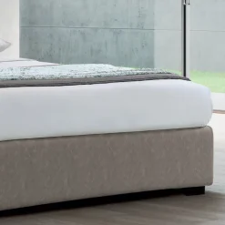 Viadurini Night Design Maßgeschneiderte Möbel|Polsterbetten-Modernes Doppelbett mit Box aus feuerfestem Leder - Ania