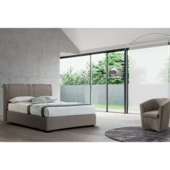 Viadurini Night Design Maßgeschneiderte Möbel|Polsterbetten-Modernes Doppelbett mit Box aus feuerfestem Leder - Ania