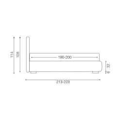 Viadurini Night Design Maßgeschneiderte Möbel|Polsterbetten-Modernes Doppelbett mit Box aus feuerfestem Leder - Ania