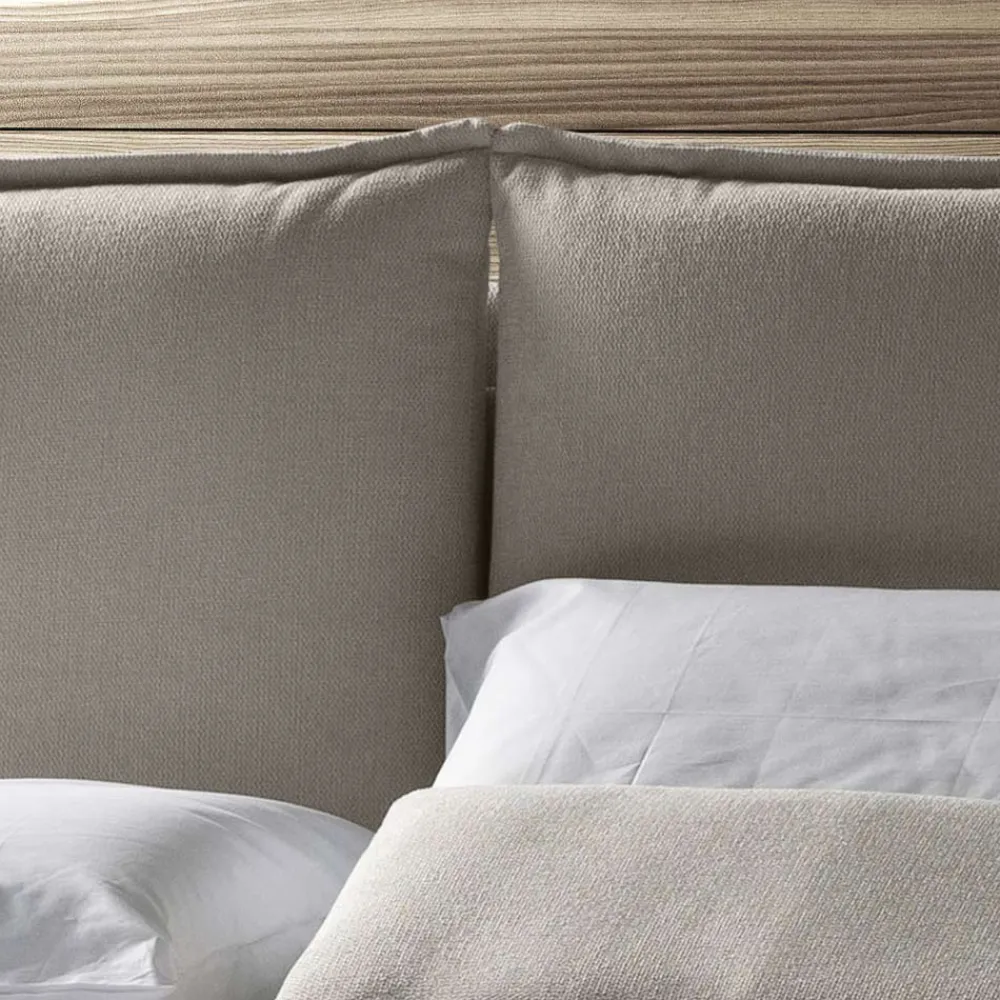 Viadurini Night Design Maßgeschneiderte Möbel|Polsterbetten-Modernes Doppelbett mit gepolstertem Kopfteil Made in Italy - Ernesta