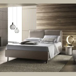 Viadurini Night Design Maßgeschneiderte Möbel|Polsterbetten-Modernes Doppelbett mit gepolstertem Kopfteil Made in Italy - Ernesta