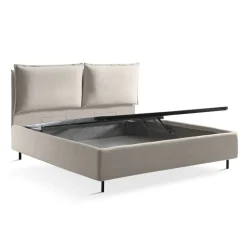 Viadurini Night Design Maßgeschneiderte Möbel|Polsterbetten-Modernes Doppelbett mit gepolstertem Kopfteil Made in Italy - Ernesta