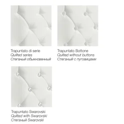 Viadurini Night Design Maßgeschneiderte Möbel|Polsterbetten-Modernes Doppelbett mit Kasten und gestepptem Kopfteil – London