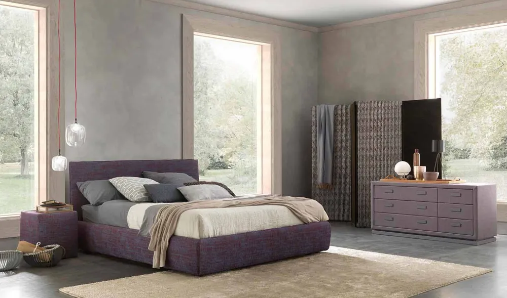 Bolzan Letti Maßgeschneiderte Möbel|Polsterbetten-Modernes Doppelbett, ohne Bettcontainer, Gaya New von Bolzan