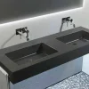 Viadurini Bathroom Harzwaschbecken-Modernes doppelte Wandwaschbecken aus Texolid made in Italy, Rufina