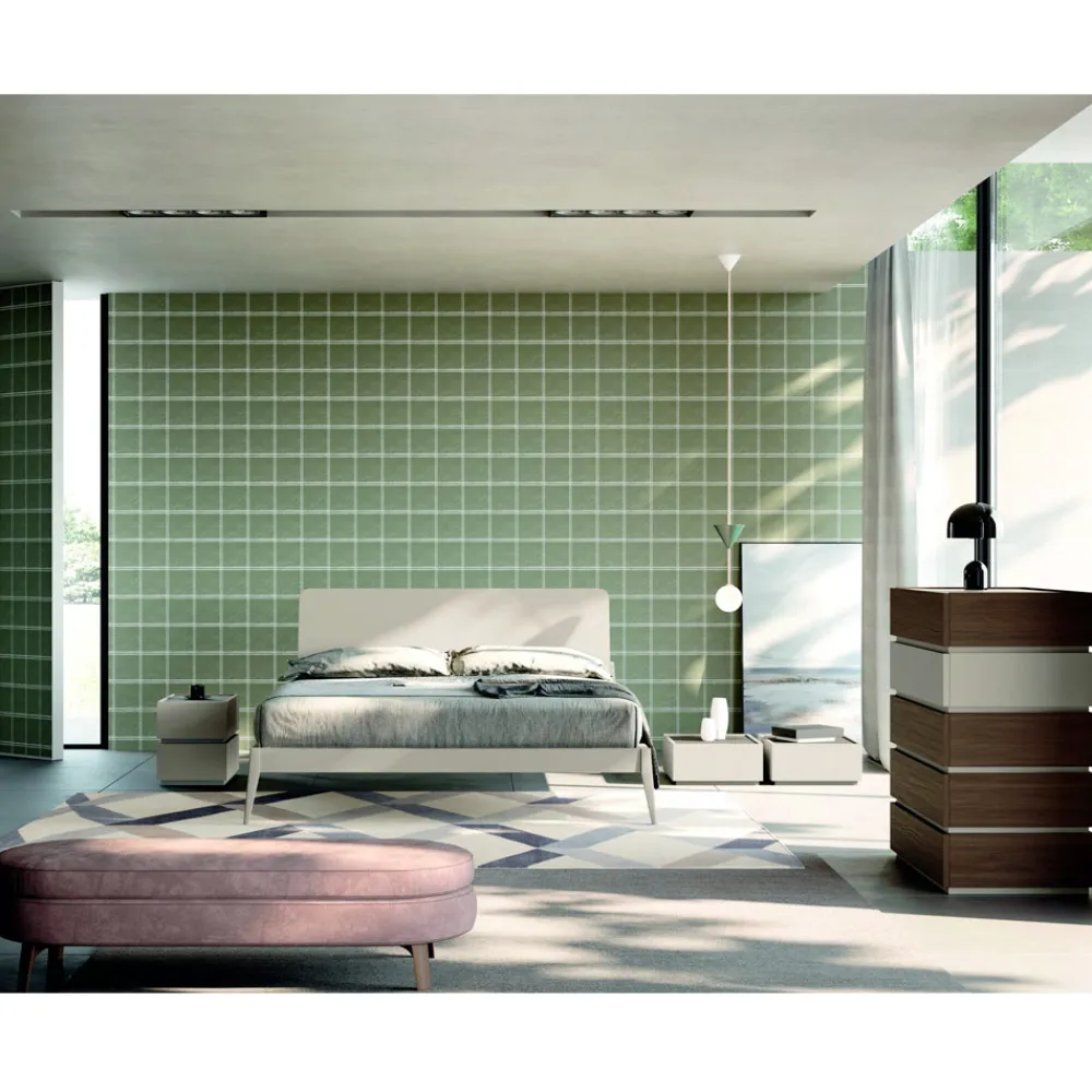 Viadurini Night Design Schlafzimmer Komplett-Modernes 5-Elemente-Schlafzimmer im modernen Stil Made in Italy - Melodia