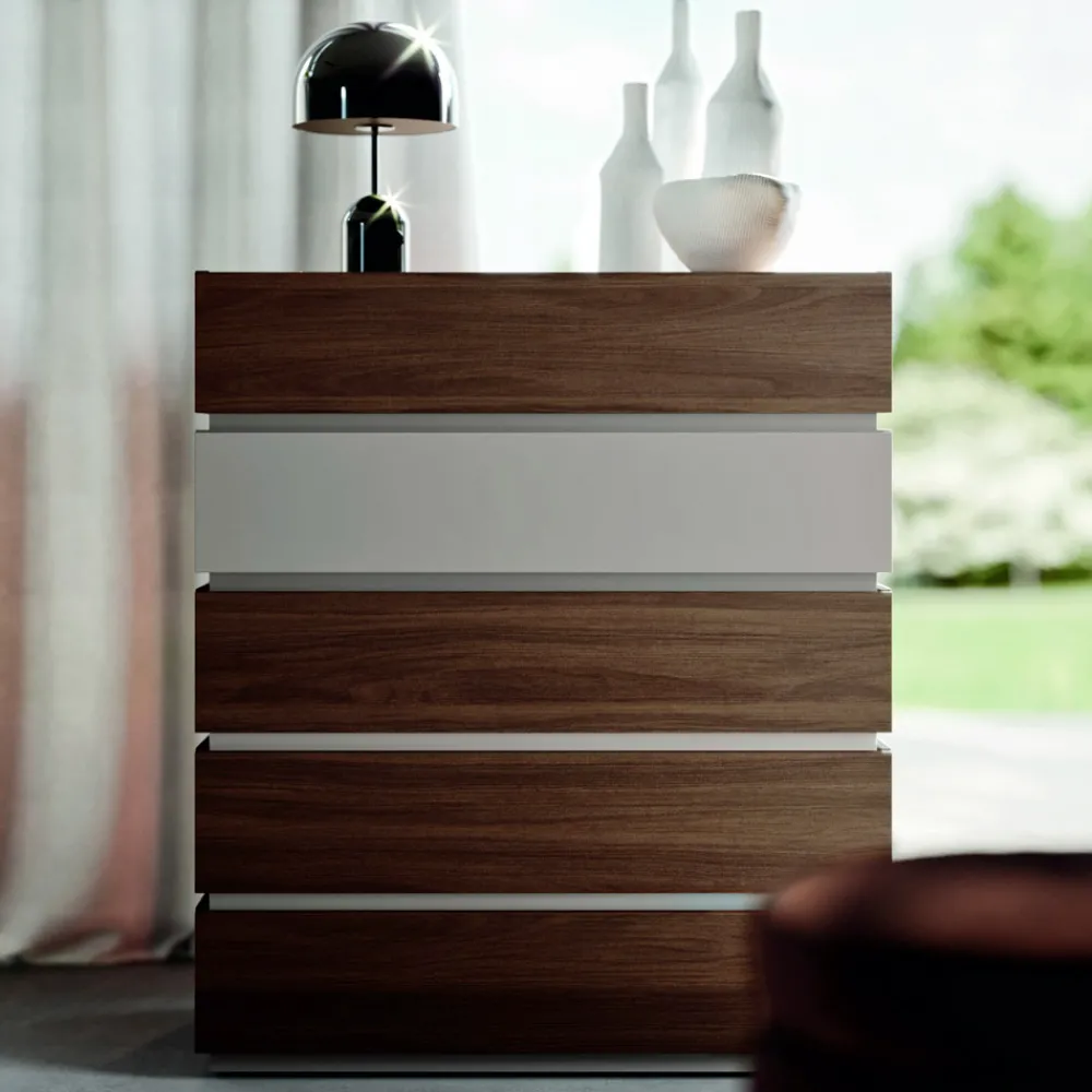 Viadurini Night Design Schlafzimmer Komplett-Modernes 5-Elemente-Schlafzimmer im modernen Stil Made in Italy - Melodia