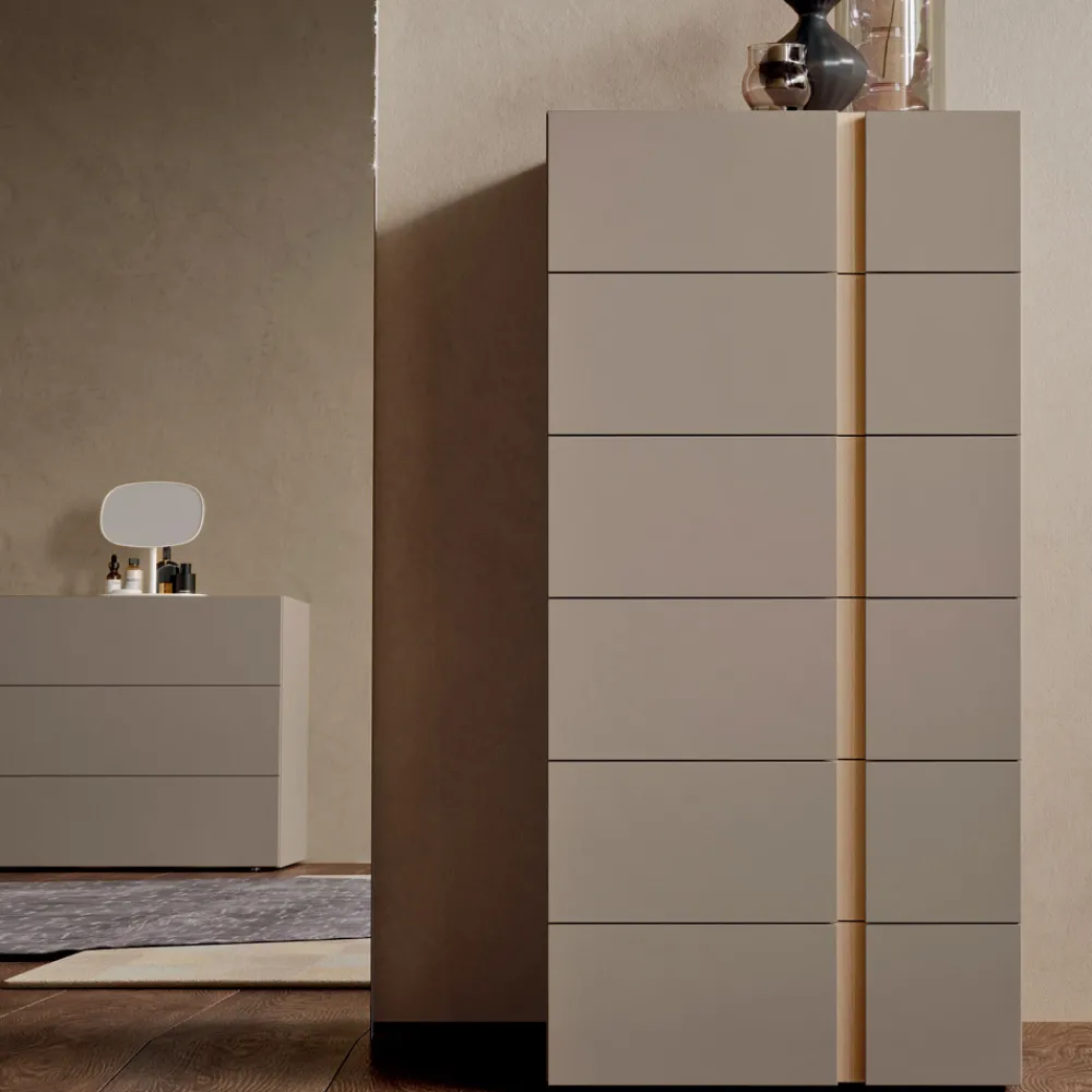 Viadurini Night Design Schlafzimmer Komplett-Modernes 5-Elemente-Schlafzimmer Made in Italy Hohe Qualität - Edel