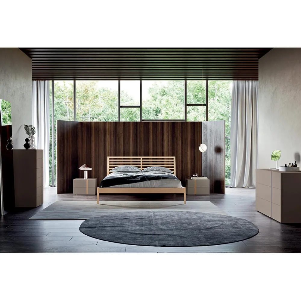 Viadurini Night Design Schlafzimmer Komplett-Modernes 5-Elemente-Schlafzimmer Made in Italy Hohe Qualität - Edel