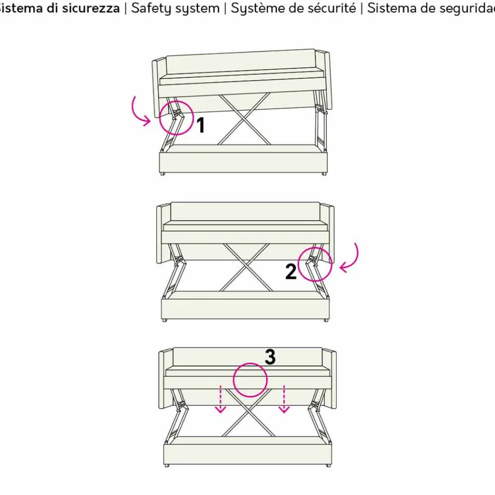 Viadurini Italian Sofas Moderne Schlafsofas-Modernes Etagenschlafsofa aus braunem Stoff Made in Italy - Pont