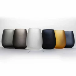 Viadurini Kitchen Gläser Set-Modernes farbiges Glas Wasserglas Set, 12 Stück - Rand