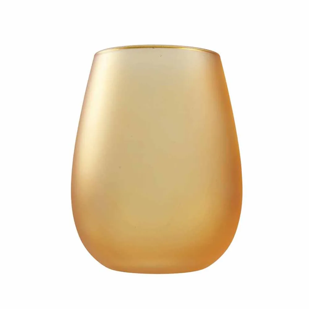 Viadurini Kitchen Gläser Set-Modernes farbiges Glas Wasserglas Set, 12 Stück - Rand