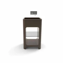 Viadurini Design Design Waschbecken Aus Solid Surface-Modernes freistehendes Monoblock-Waschbecken, hergestellt in Italien, Tufino