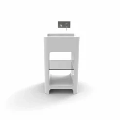 Viadurini Design Design Waschbecken Aus Solid Surface-Modernes freistehendes Monoblock-Waschbecken, hergestellt in Italien, Tufino