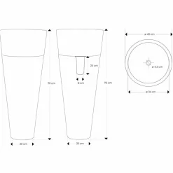 Viadurini Bathroom Steinwaschbecken-Modernes freistehendes Säulenwaschbecken aus weißem Marmor - Merlo