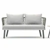 Varaschin Gartensofas-Modernes Gartensofa aus Stoff und Metall Emma