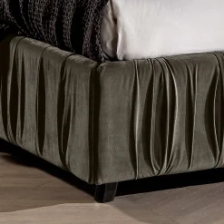 Viadurini Night Design Polsterbetten-Modernes gepolstertes Doppelbett mit Falten oder gestepptem Design - Thomas