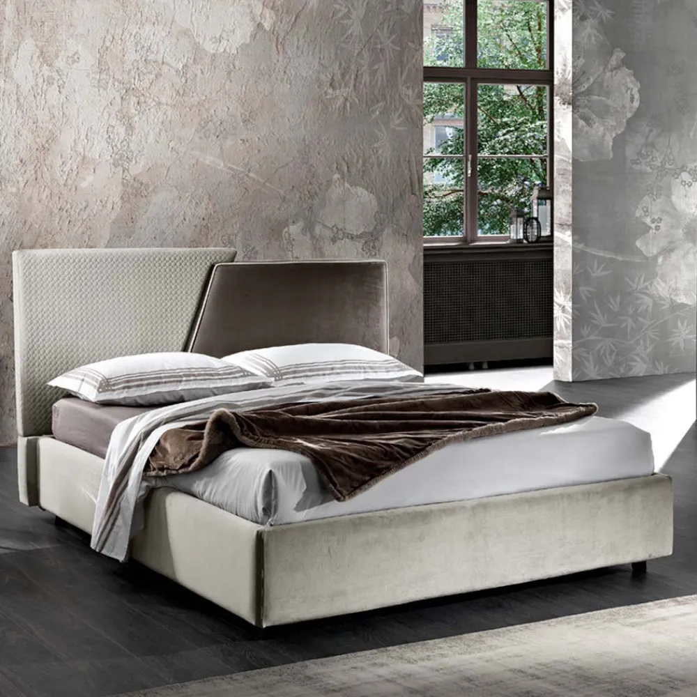 Viadurini Night Design Polsterbetten-Modernes, gepolstertes oder glattes Doppelbett-Design - Aftamo