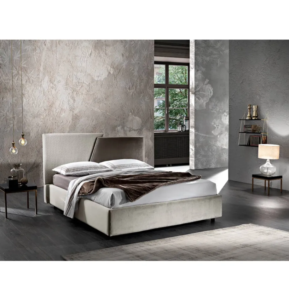 Viadurini Night Design Polsterbetten-Modernes, gepolstertes oder glattes Doppelbett-Design - Aftamo