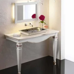 Viadurini Bathroom Waschbecken Aus Fire Clay-modernes Halbeinbauwaschbecken aus fire clay Deko handgemacht in Italien, Guido