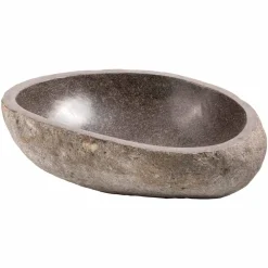 Viadurini Bathroom Steinwaschbecken-Modernes handgearbeitetes Aufsatzbecken aus Flussstein, Buriasco