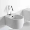 Viadurini Bathroom Bidet-Modernes hängendes Bidet aus farbiger Keramik Made in Italy - Lauretta