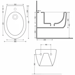 Viadurini Bathroom Bidet-Modernes hängendes Bidet aus farbiger Keramik Made in Italy - Lauretta