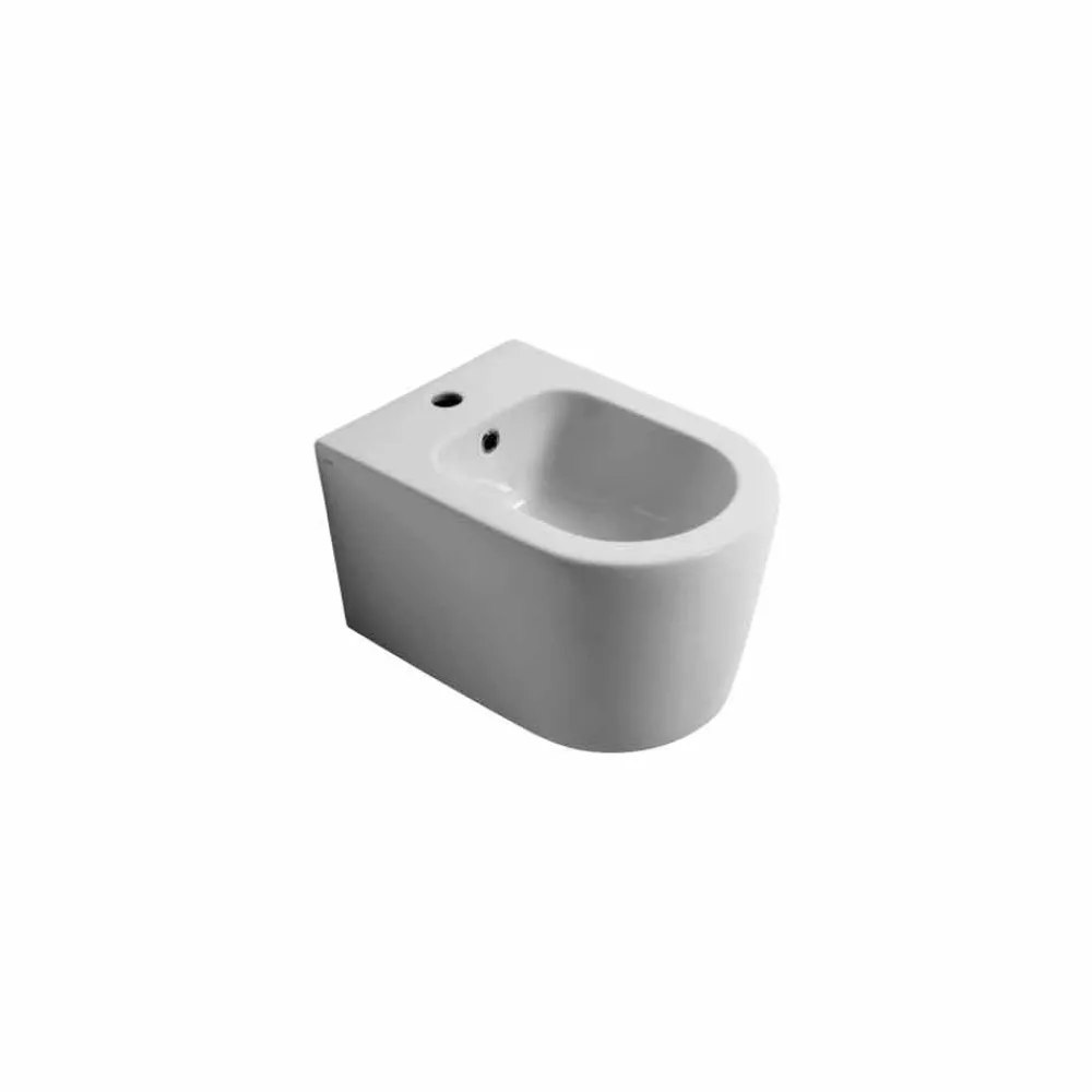 Viadurini Bathroom Bidet-Modernes hängendes Bidet aus Keramik Shine Square 50x35, made in Italy