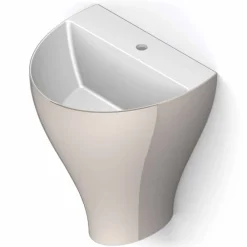 Viadurini Bathroom Keramikwaschbecken-Modernes hängendes Waschbecken in den Tonwaren hergestellt in Italien, Fiorello