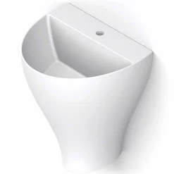 Viadurini Bathroom Keramikwaschbecken-Modernes hängendes Waschbecken in den Tonwaren hergestellt in Italien, Fiorello