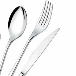 Viadurini Kitchen Besteck Set-Modernes Luxus-Design Tischgeschirr aus poliertem Edelstahl 24 Stück - Bijou