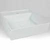 Viadurini Bathroom Keramikwaschbecken-Modernes quadratisches Aufsatzwaschbecken aus Keramik - Piacione