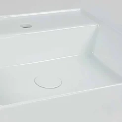 Viadurini Bathroom Keramikwaschbecken-Modernes quadratisches Aufsatzwaschbecken aus Keramik - Piacione